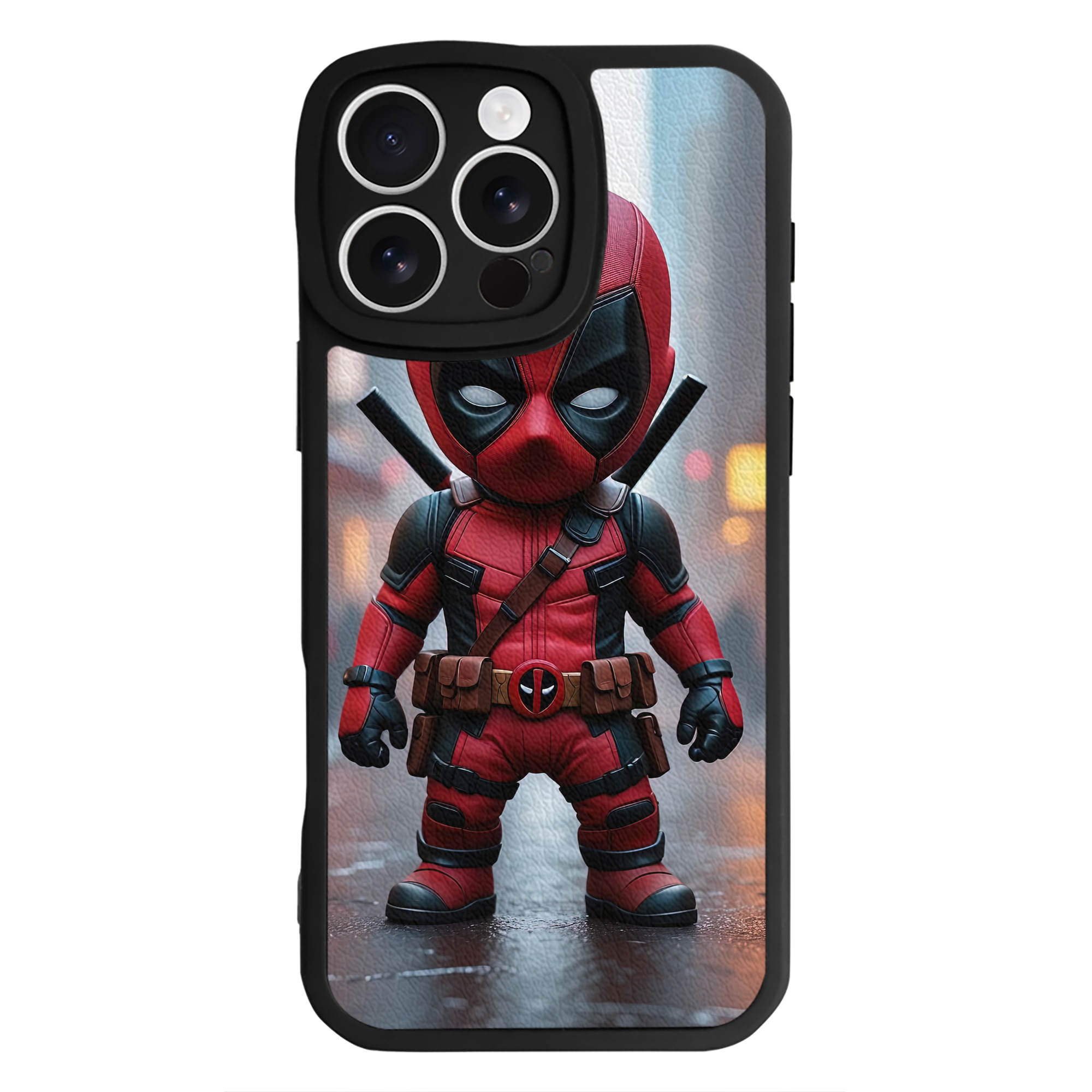 （画像用） Deadpool デッドプール 【iPhone 16シリーズ対応】シリコンスマホケース（レザー調） 材質：シリコン